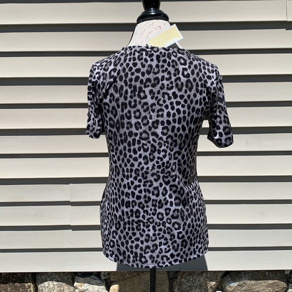 MICHAEL MICHAEL KORS Gunmetal Leopard Print T-Shirt - Picture 8 of 14